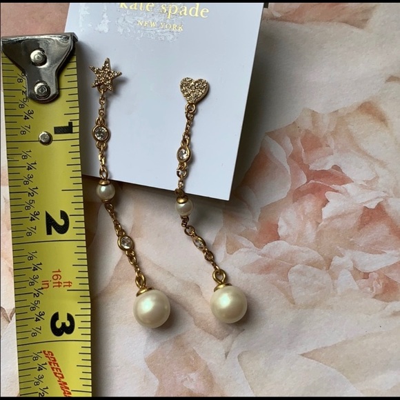 Kate Spade gold and faux pearl drop earrings - Picture 4 of 5
